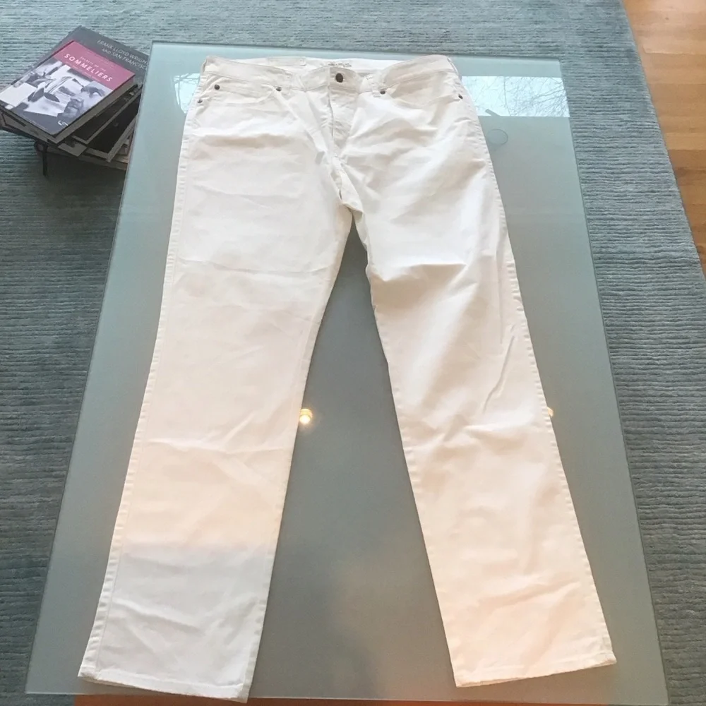 NEW‎ Peter Millar White Five Pocket Stretch Cotton Chino Pants Slacks 38 x 34